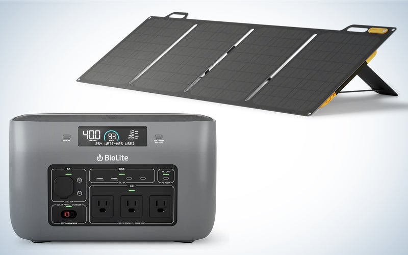The BioLite BaseCharge 1500 and Solar Panel 100 are the most portable.